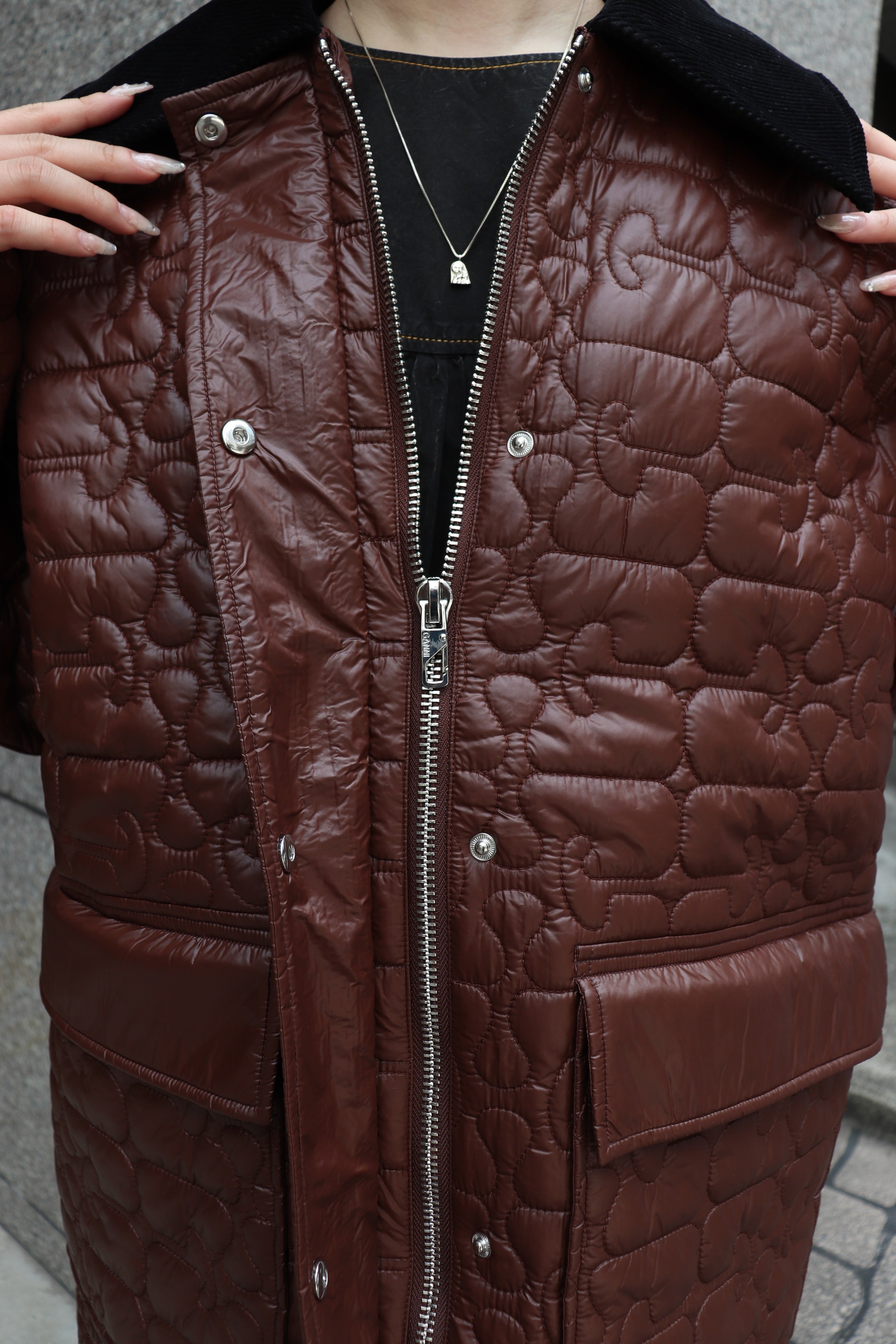 【新品未使用】GANNI ガニー 花柄 ジャケット GANNI 花柄ジージャン Ganni ガニー レディース デニムジャケット