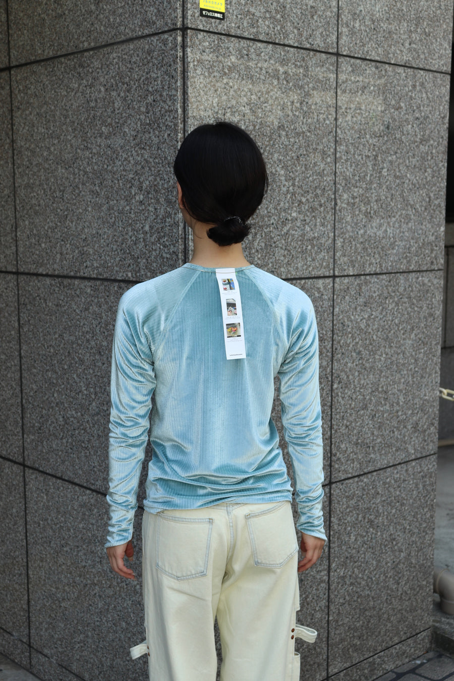 kotohayokozawa  FLEX VELVET CUFF-GLOVE LONG TEE