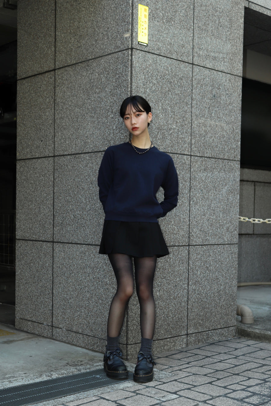 kotohayokozawa  HEAVYWEIGHT CUFF-GLOVE TOP(BLUEBERRY)