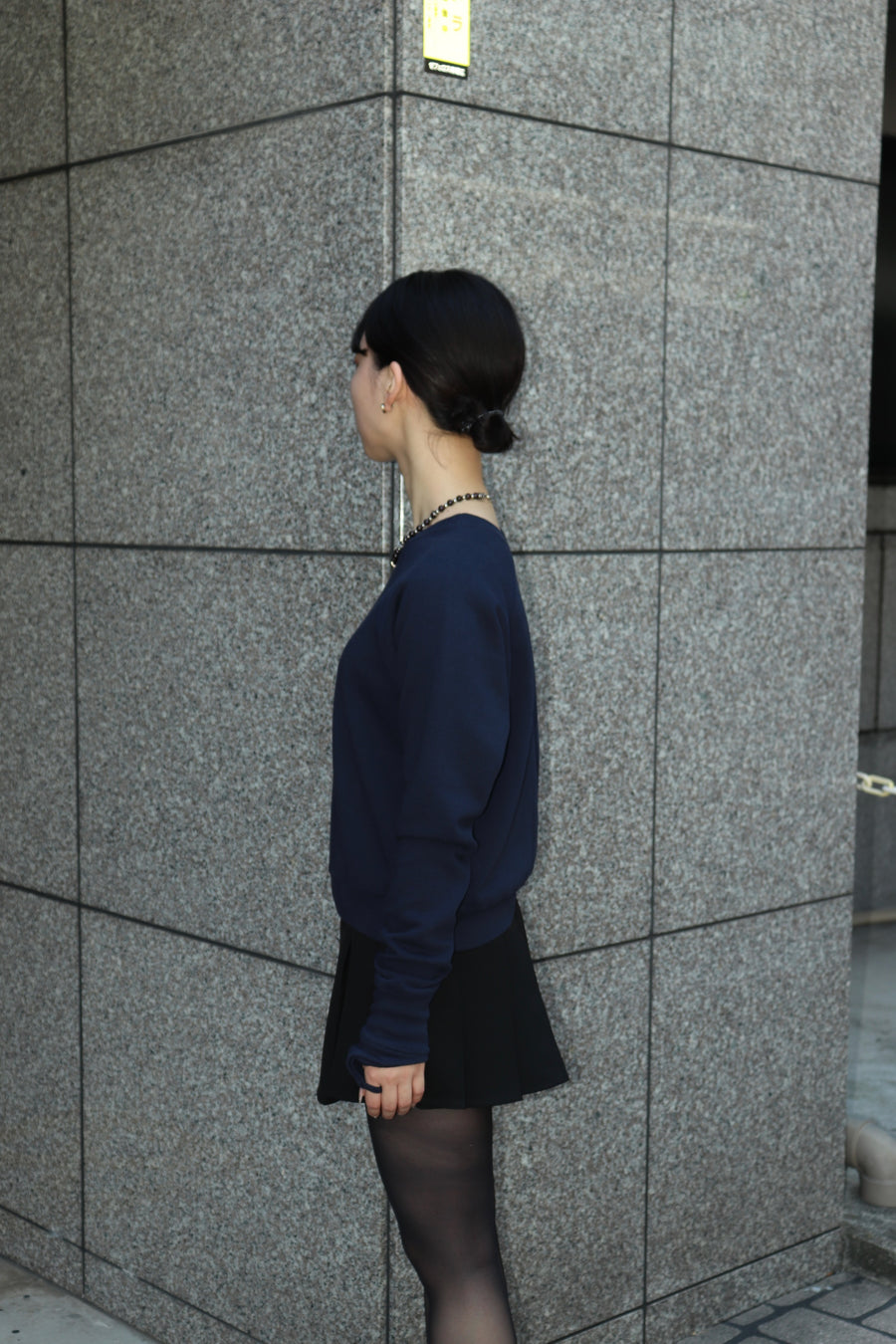 kotohayokozawa  HEAVYWEIGHT CUFF-GLOVE TOP(BLUEBERRY)