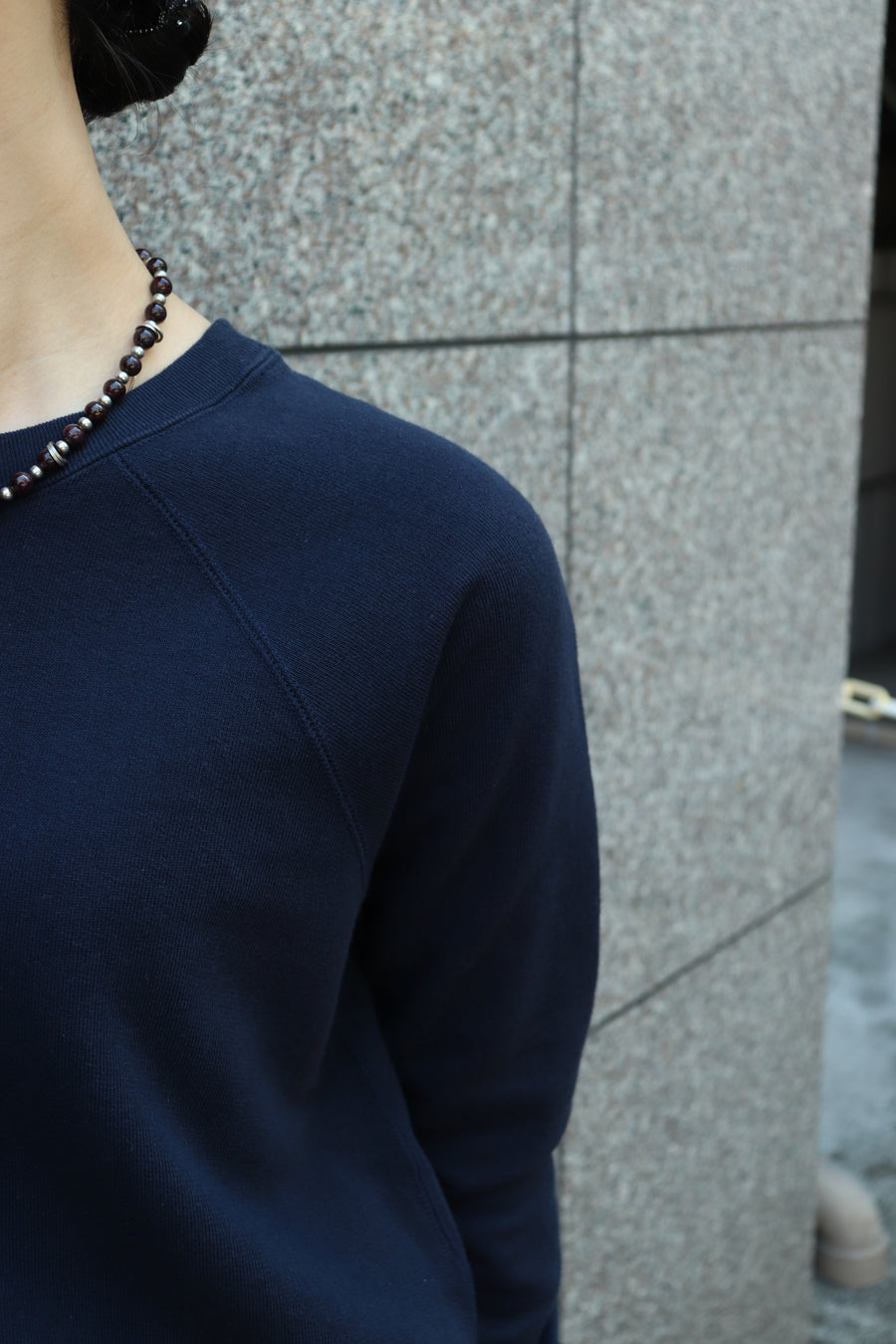 kotohayokozawa  HEAVYWEIGHT CUFF-GLOVE TOP(BLUEBERRY)