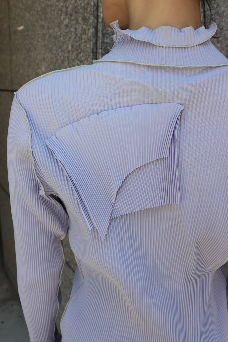 kotohayokozawa  T*D* WAVE LONG SLEEVE DRESS HIGH NECK(LAVENDER)