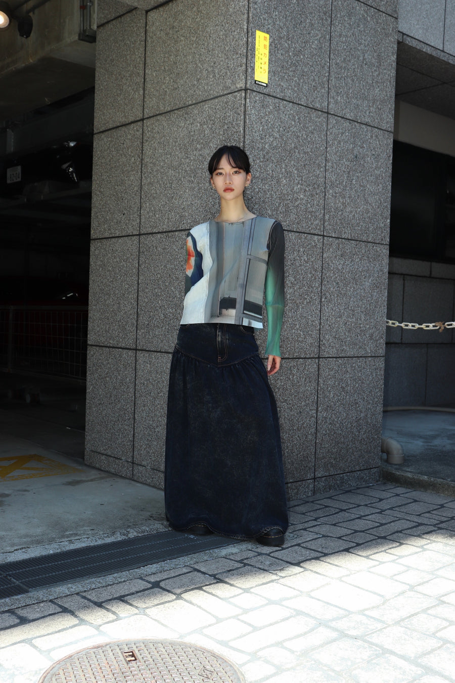 kotohayokozawa  GRAPHIC TOP(GREEN)