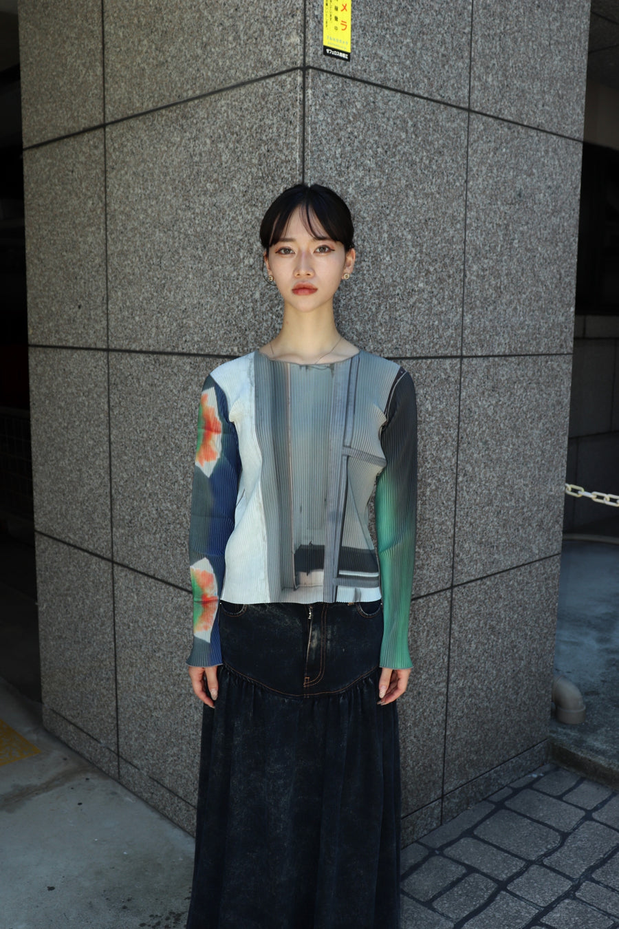 kotohayokozawa  GRAPHIC TOP(GREEN)