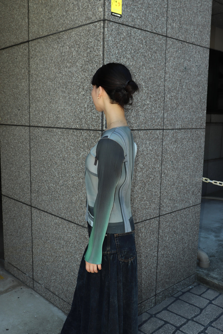 kotohayokozawa  GRAPHIC TOP(GREEN)