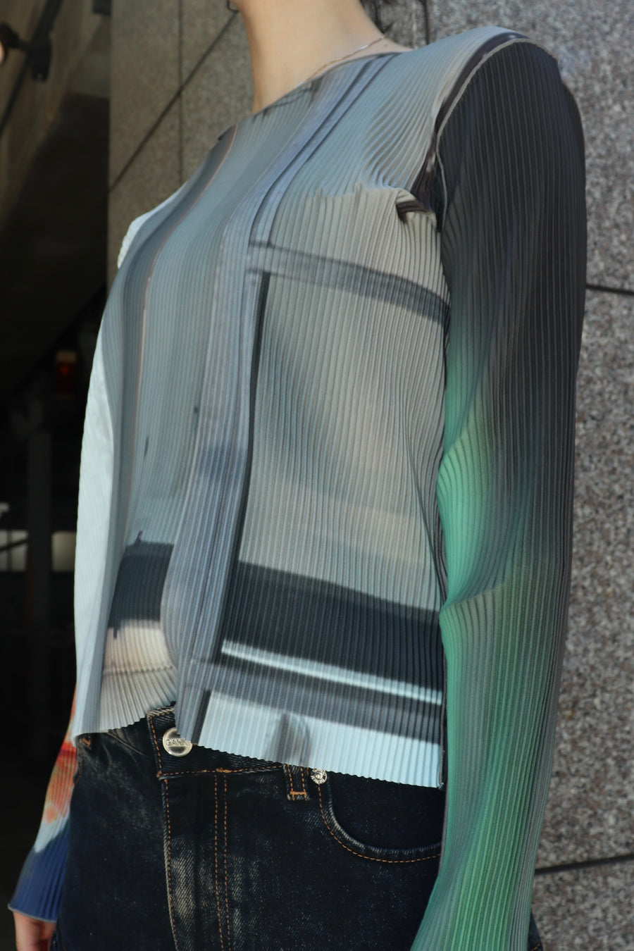 kotohayokozawa  GRAPHIC TOP(GREEN)