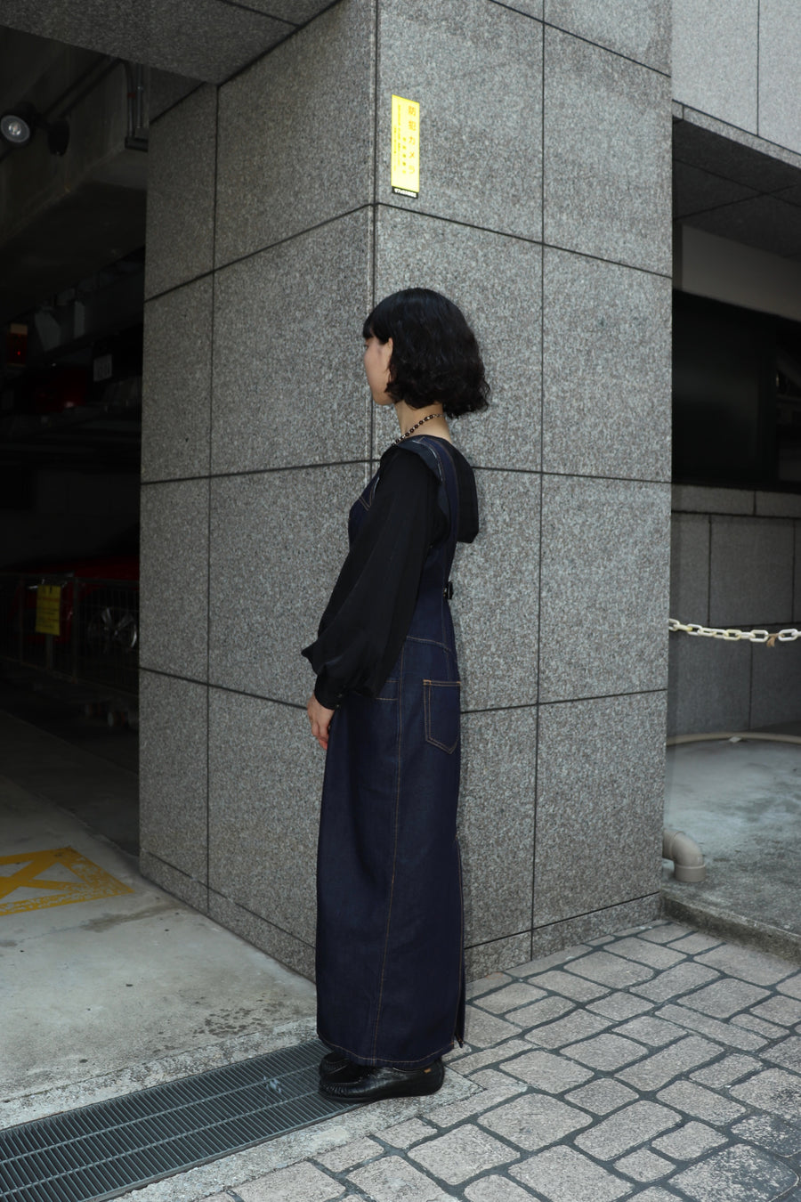 FETICO  Denim sleeveless dress