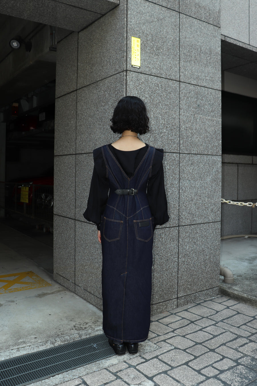 FETICO  Denim sleeveless dress