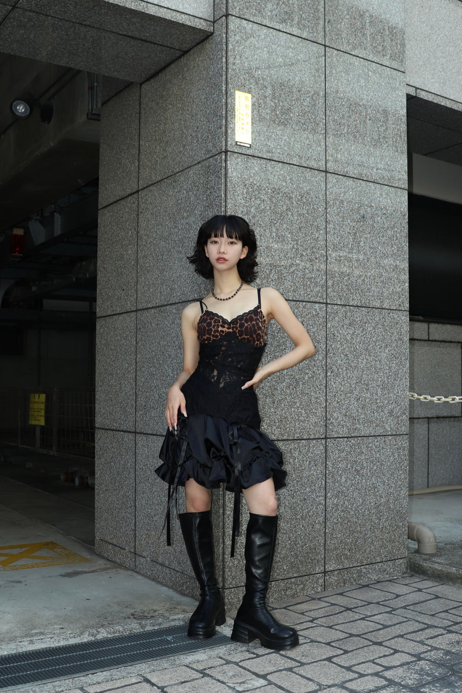 SHIORI MIKATA  lace body corset(BLACK)