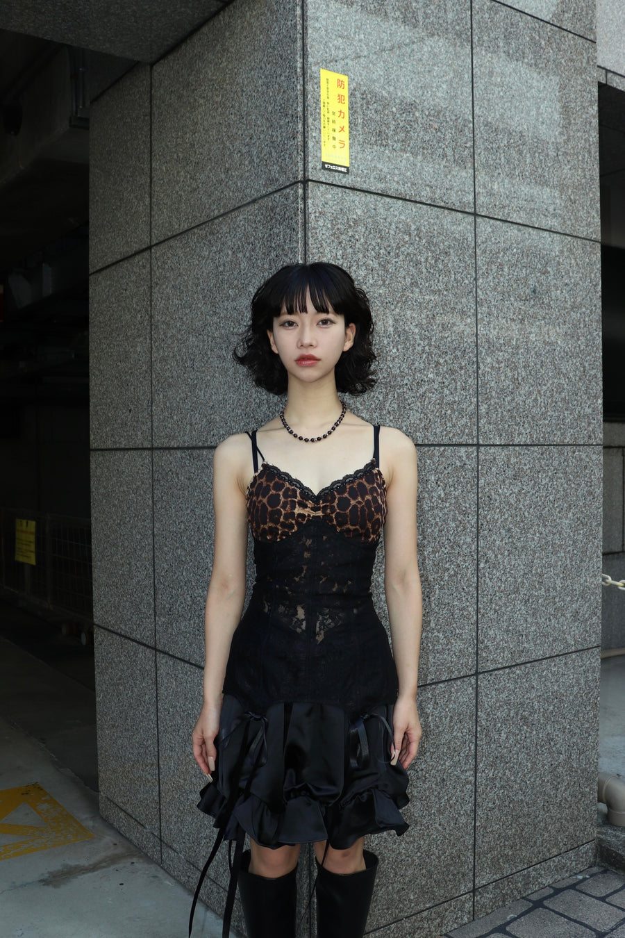 SHIORI MIKATA  lace body corset(BLACK)