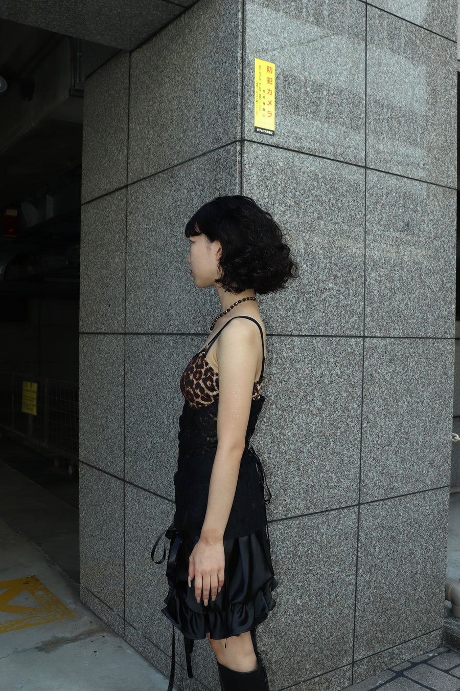 SHIORI MIKATA  lace body corset(BLACK)