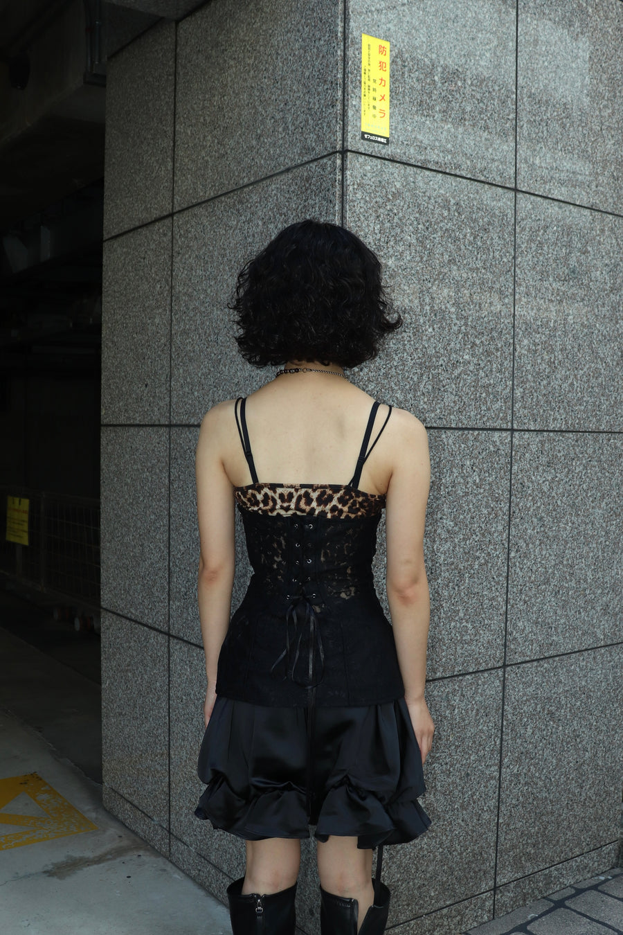 SHIORI MIKATA  lace body corset(BLACK)