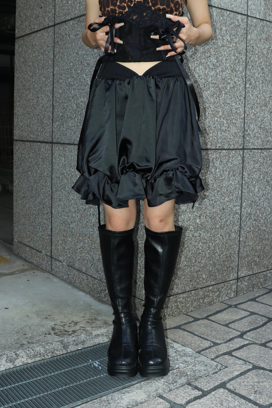 SHIORI MIKATA  satin skirt and tops