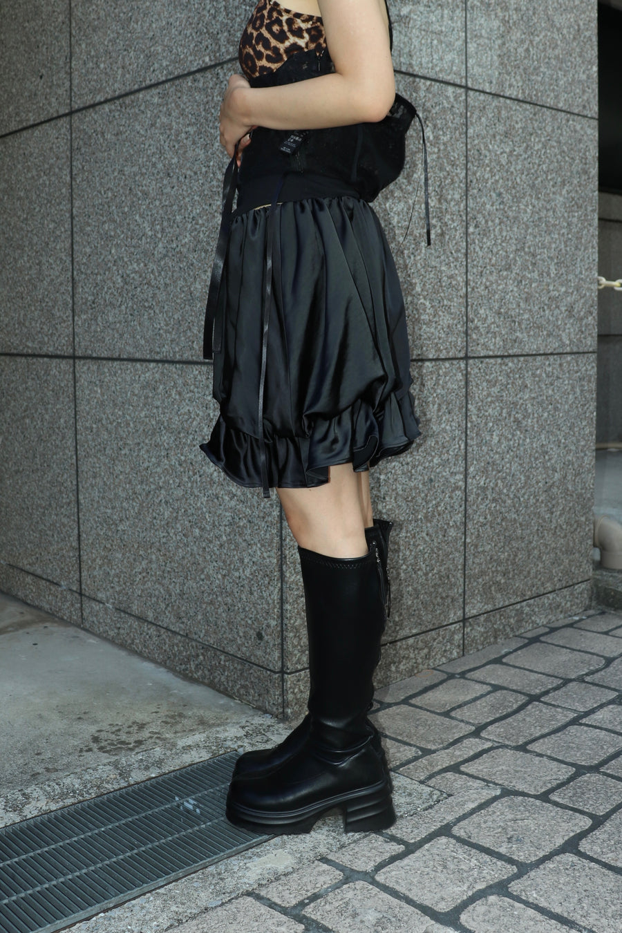 SHIORI MIKATA  satin skirt and tops