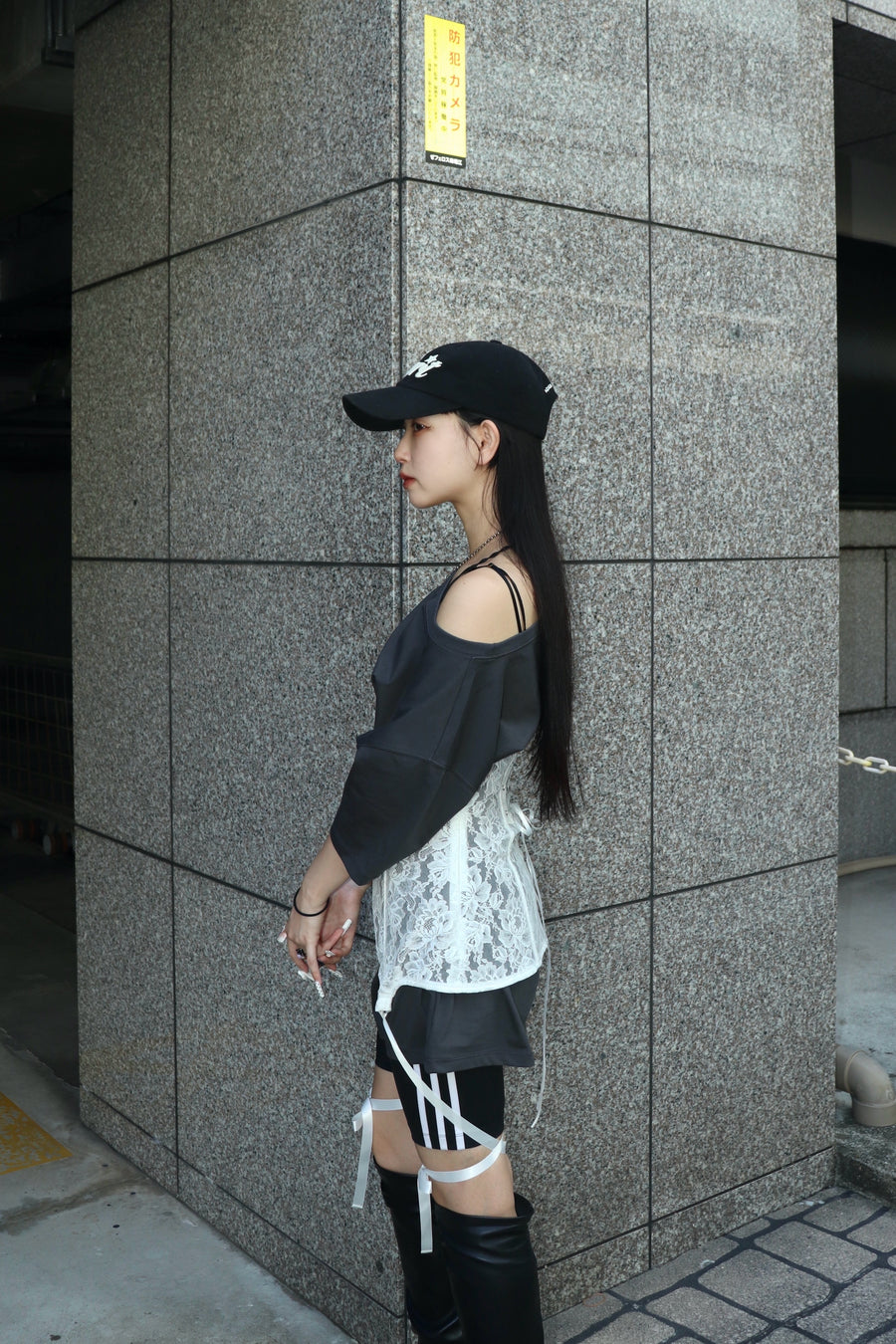 SHIORI MIKATA  lace body corset(WHITE)