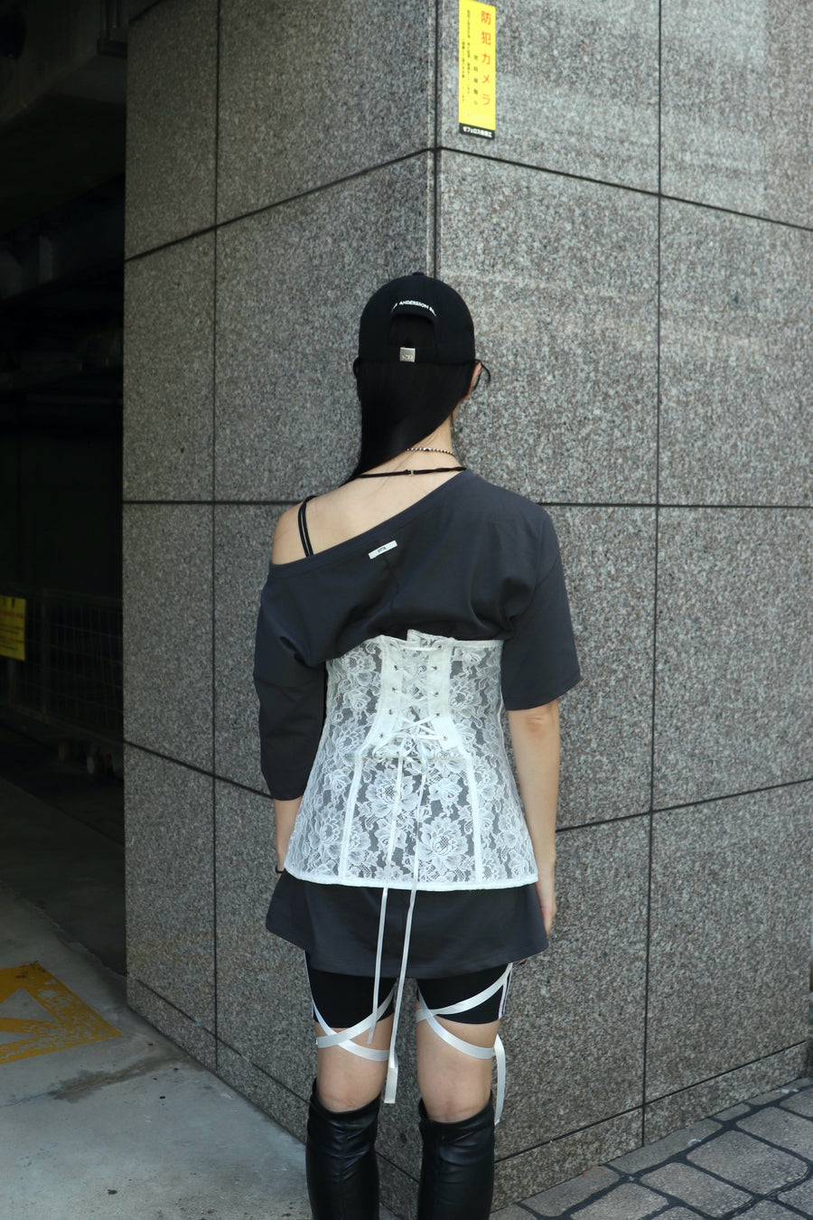 SHIORI MIKATA  lace body corset(WHITE)