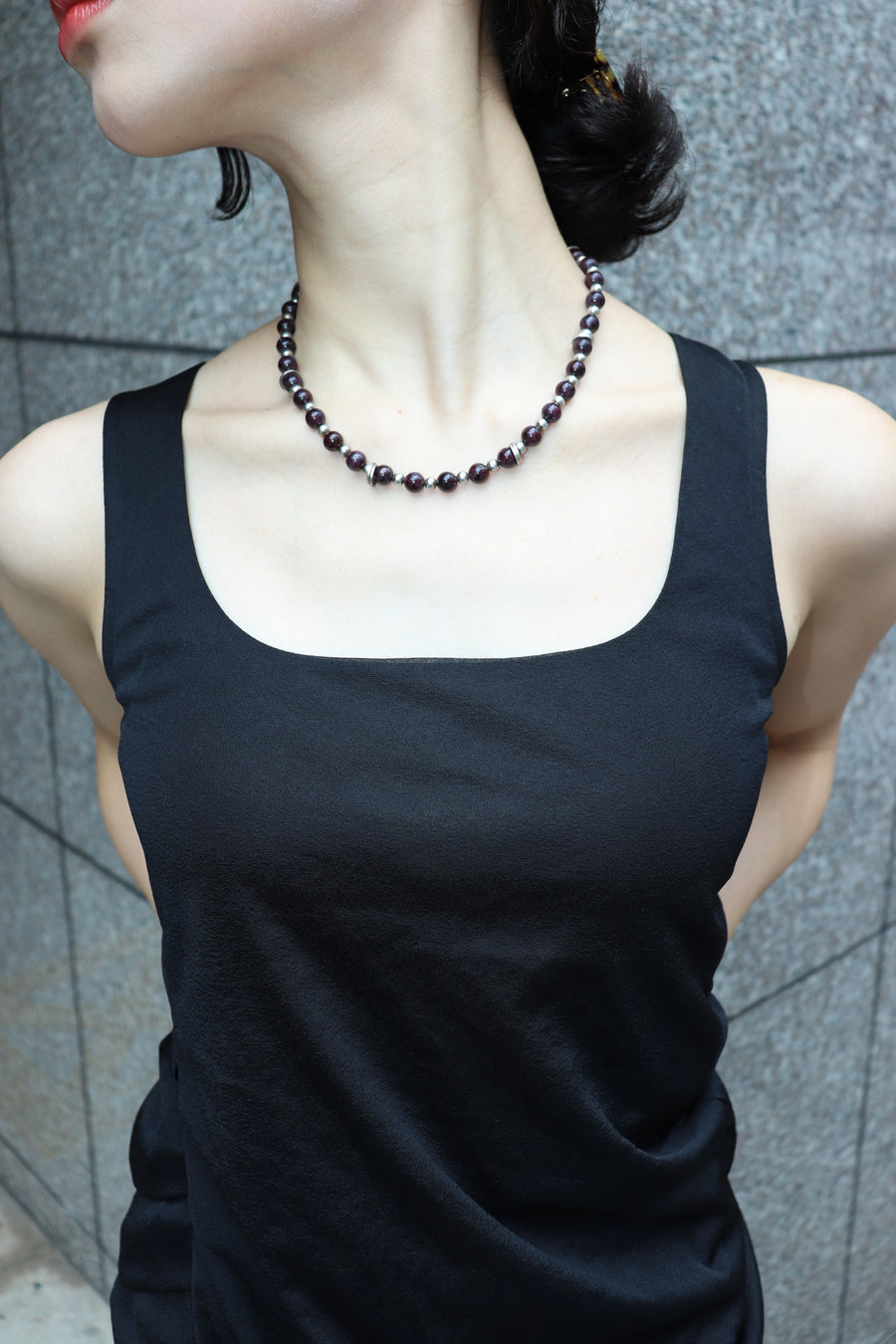 mukcyen  sheer draped dress