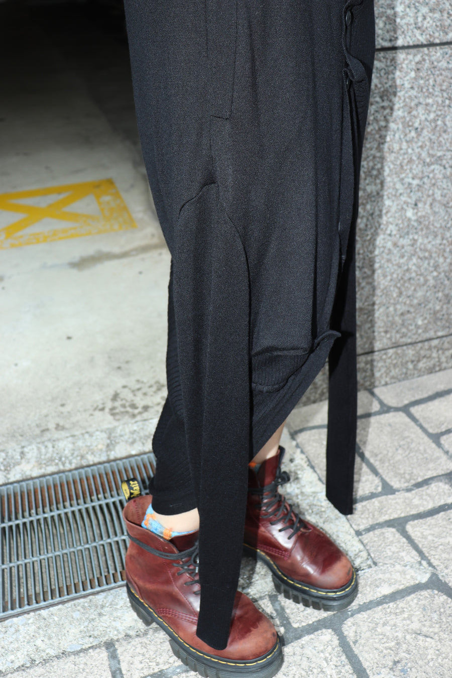 mukcyen  deformed knit skirt