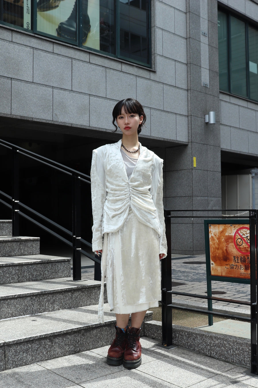 mukcyen  velvet draped jacket