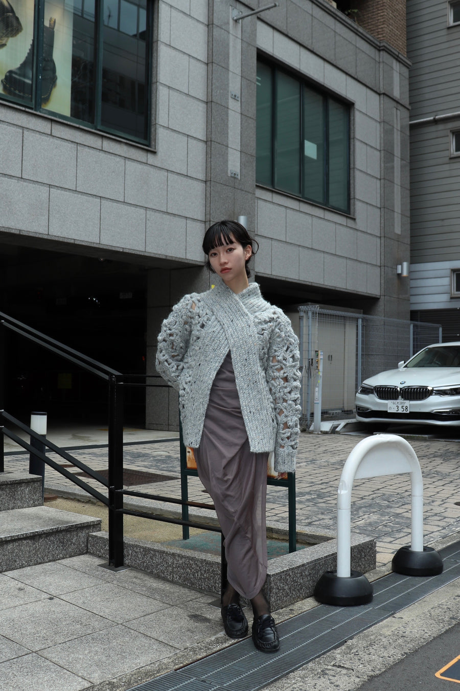 GANNI  Flower Crochet Alpaca Sweater