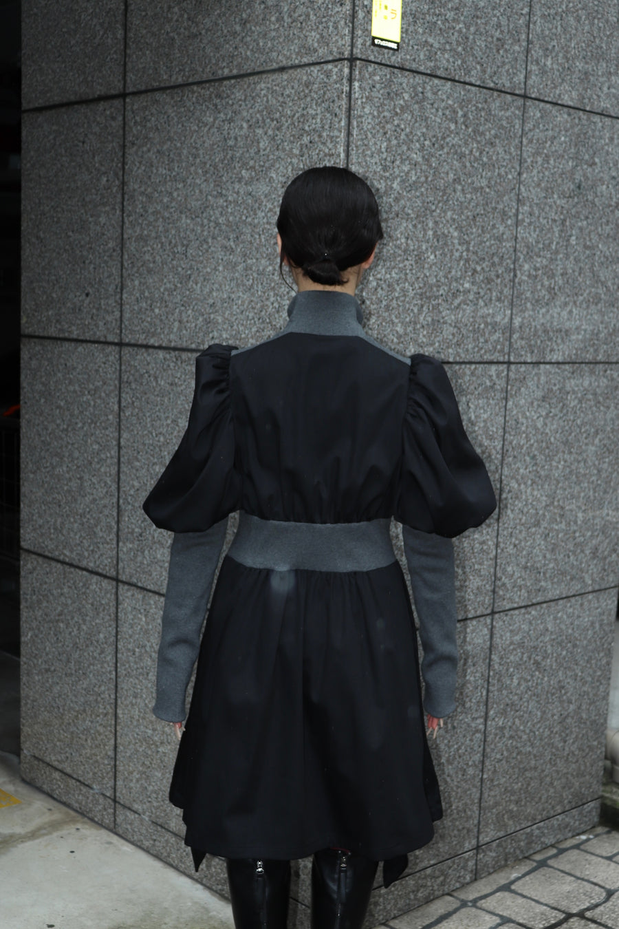 SHIORI MIKATA  tight fit rib coat