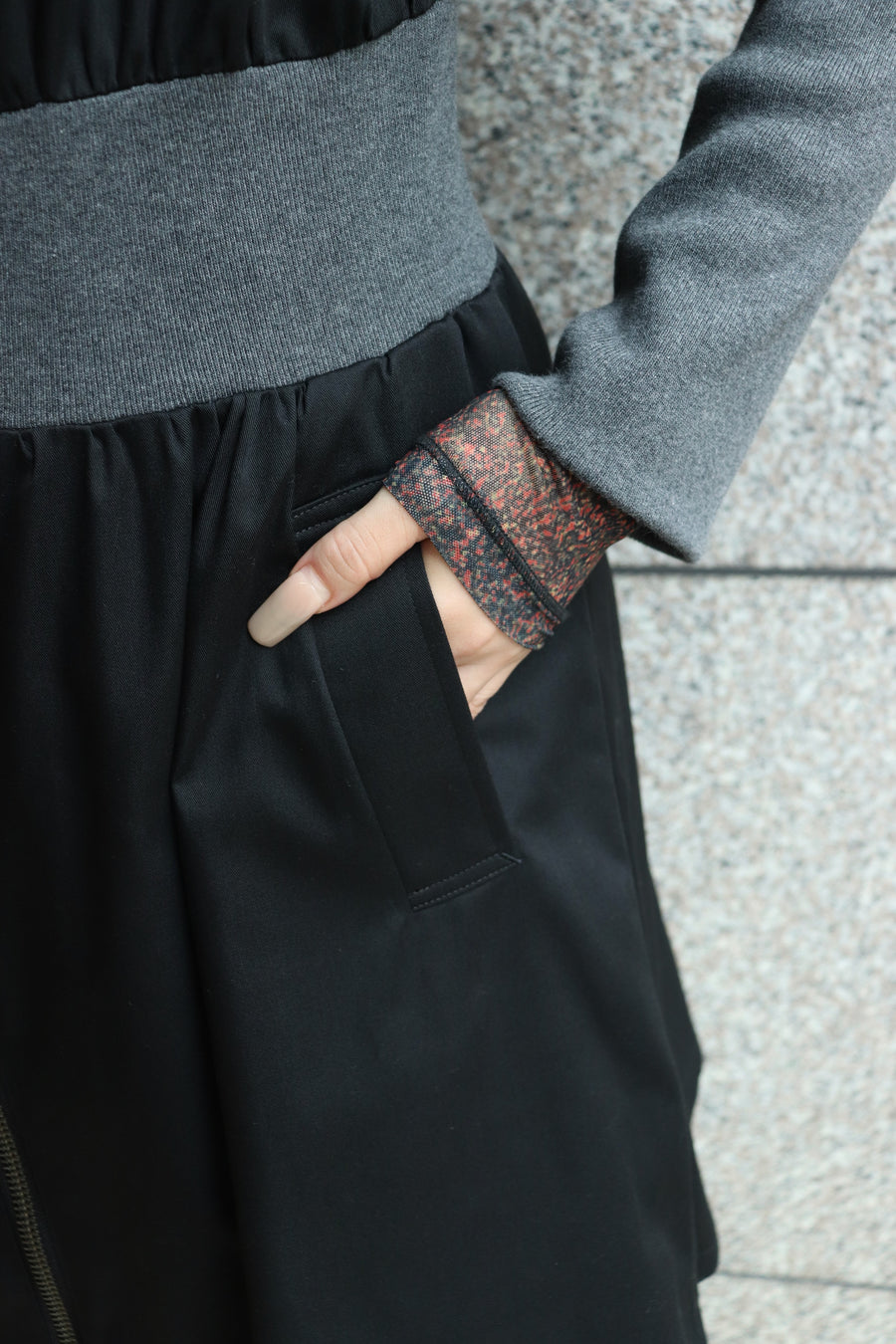 SHIORI MIKATA  tight fit rib coat