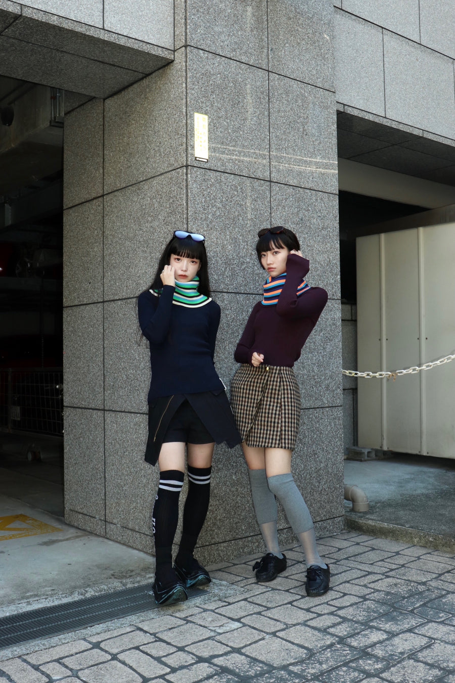 SUNNEI  FOLDED TOP(DARK BLUE)