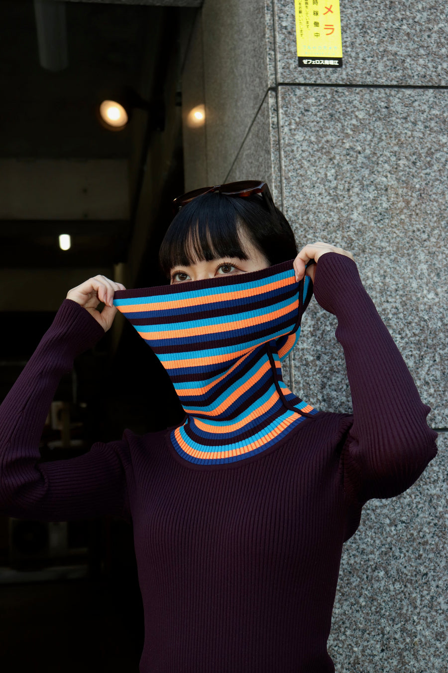 SUNNEI  FOLDED TOP(BURNT AUBERGINE)