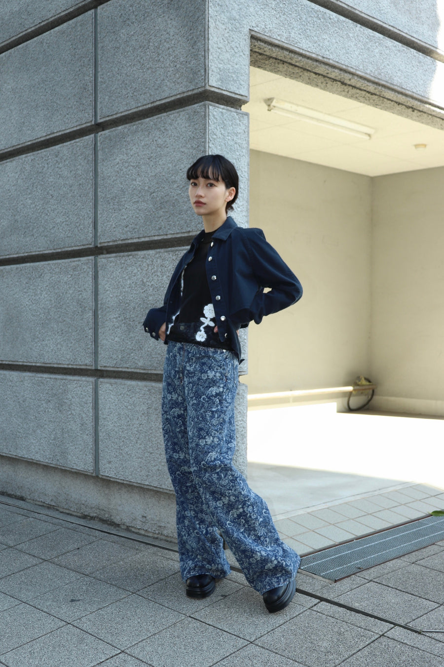 GANNI  Tapestry Denim Baggy Jeans