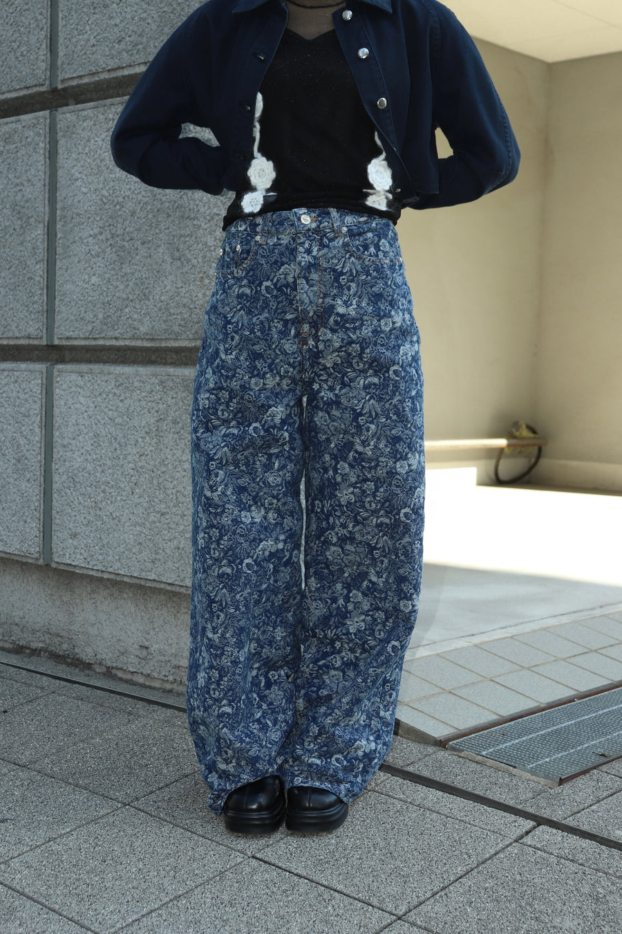 GANNI  Tapestry Denim Baggy Jeans