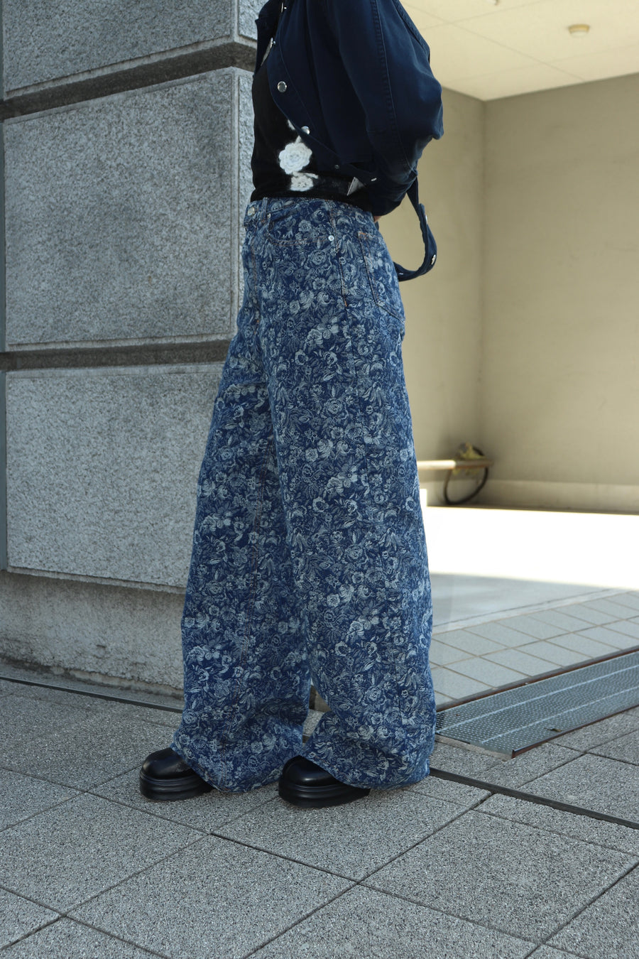 GANNI  Tapestry Denim Baggy Jeans