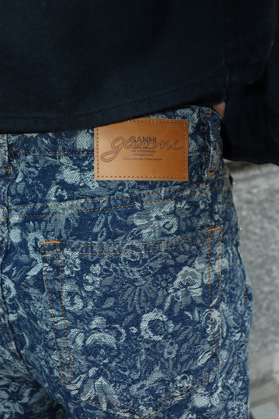 GANNI  Tapestry Denim Baggy Jeans