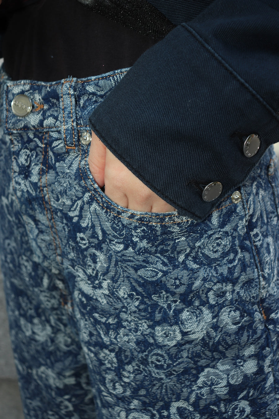 GANNI  Tapestry Denim Baggy Jeans