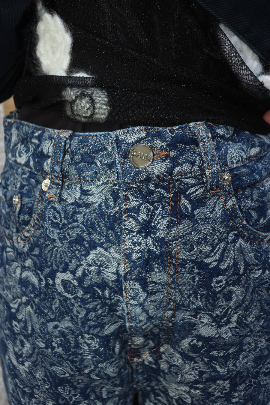 GANNI  Tapestry Denim Baggy Jeans