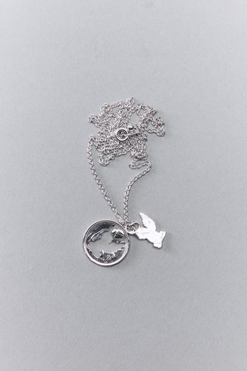 MASU  ANGEL HOLE COIN NECKLACE(SILVER)