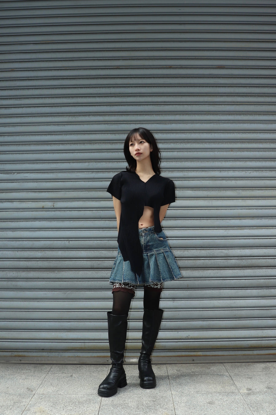 kotohayokozawa(コトハヨコザワ)のCHOPPED TOP SHORTSLEEVEの通販