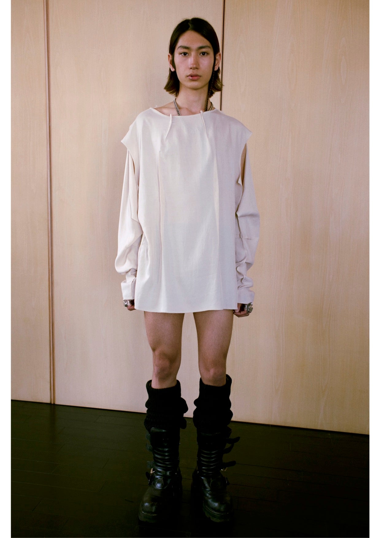 Voltage Control Filter(VOC)のWool Rib Knit Separate Pants BLACKの