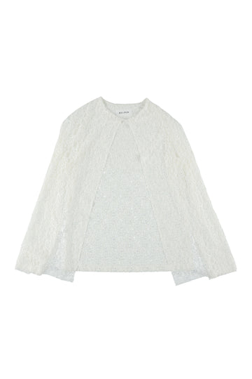 【25ss先行予約】BELPER  2025ss STOLE COLLAR RACE TOP(WHITE) ※2月入荷予定予約品