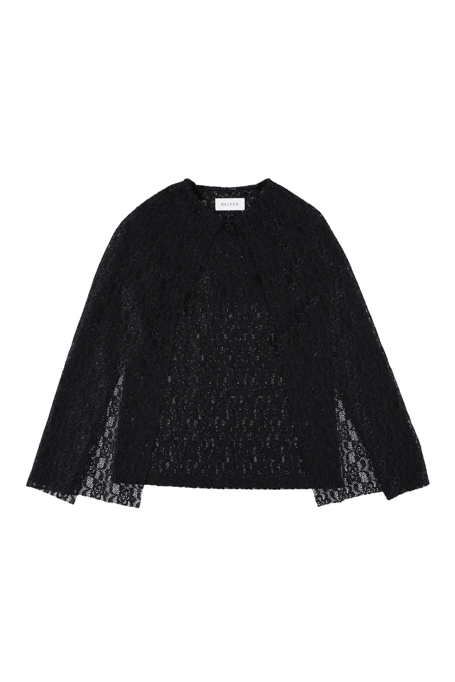 【25ss先行予約】BELPER  2025ss STOLE COLLAR RACE TOP(BLACK) ※2月入荷予定予約品