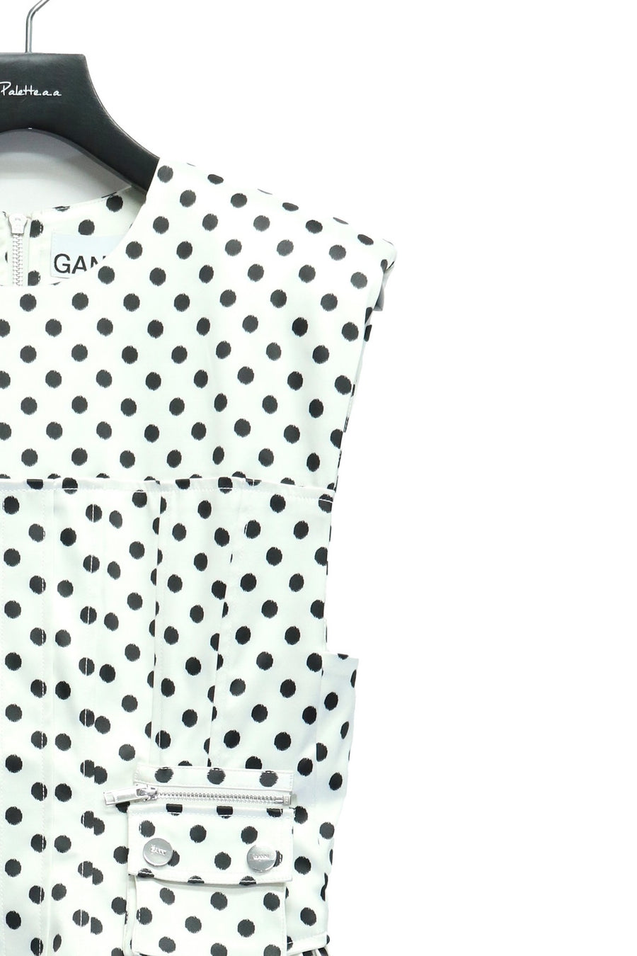 GANNI  Printed Double Satin Corset Mini Dress