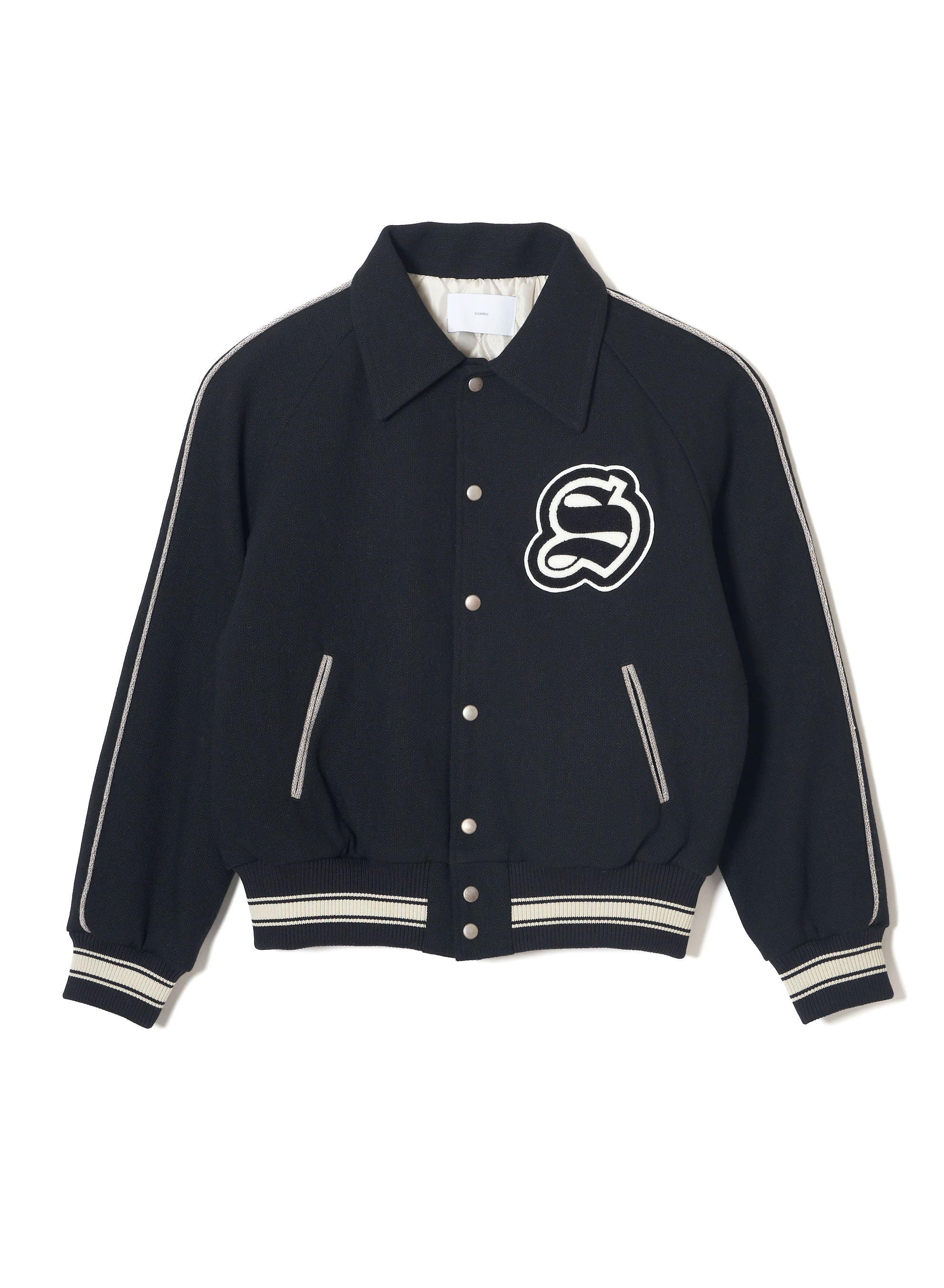 SUGARHILL(シュガーヒル)のMELTON STADIUM JACKET BLACKの通販