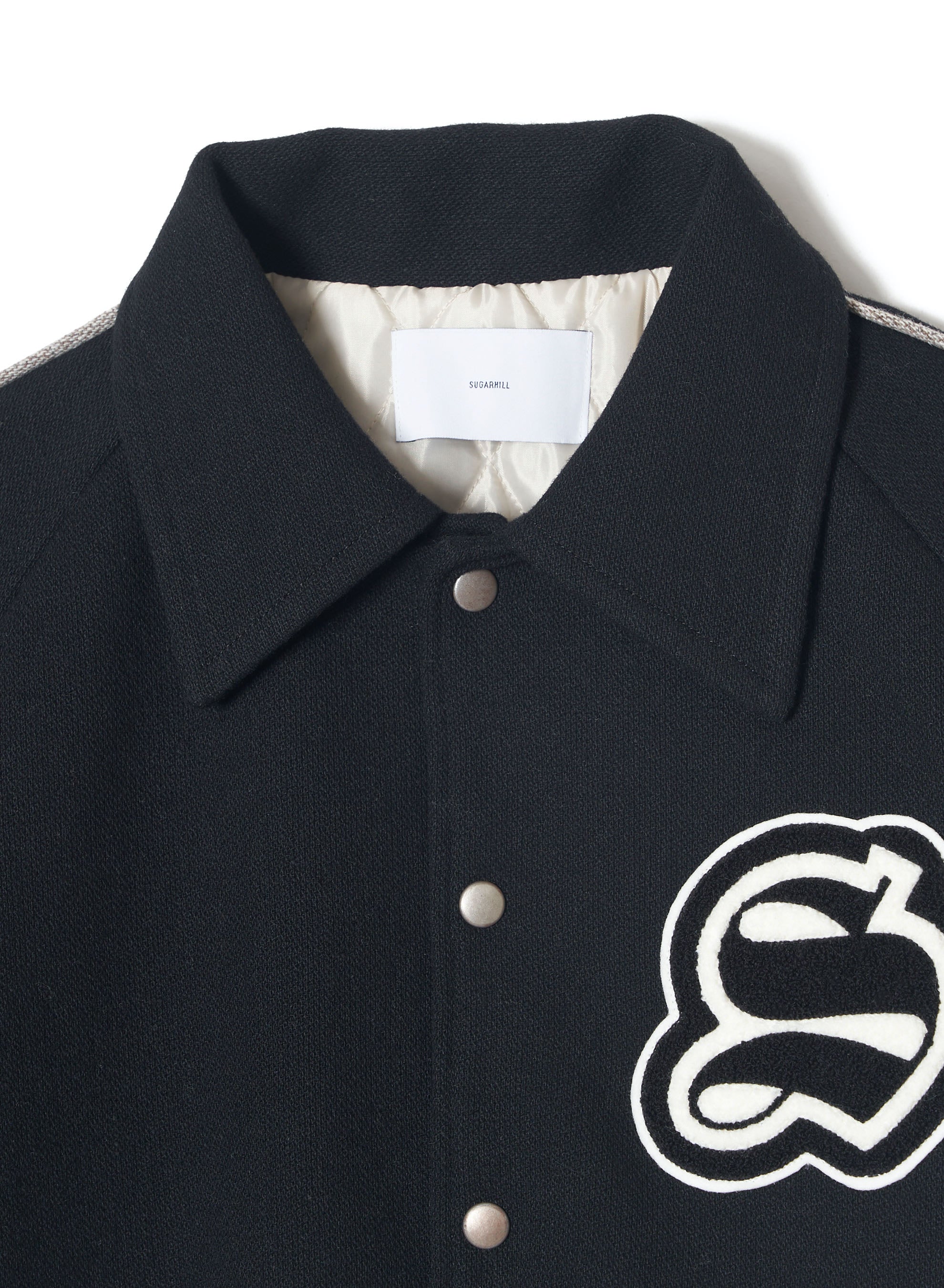 SUGARHILL(シュガーヒル)のMELTON STADIUM JACKET BLACKの通販