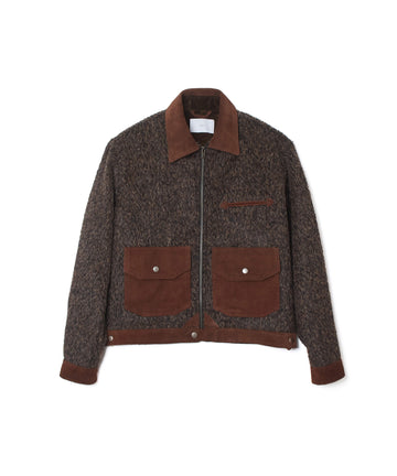 SUGARHILL  SHAGGY BLOUSON(DARK BROWN)