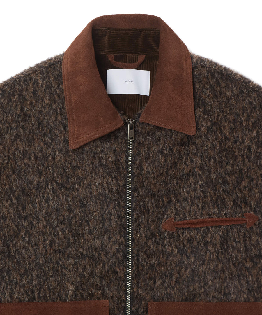 SUGARHILL  SHAGGY BLOUSON(DARK BROWN)