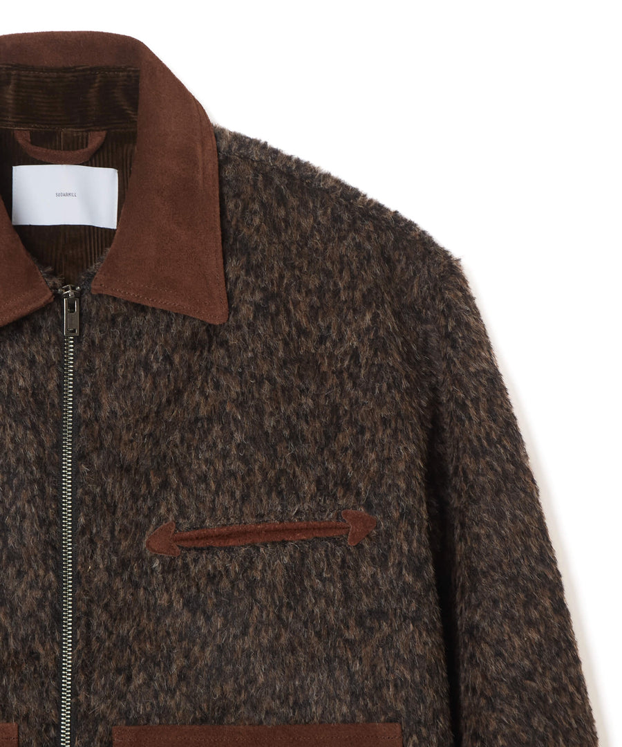 SUGARHILL  SHAGGY BLOUSON(DARK BROWN)