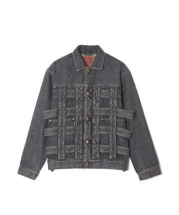 SUGARHILL  CAGED DENIM JACKET(BLACK)