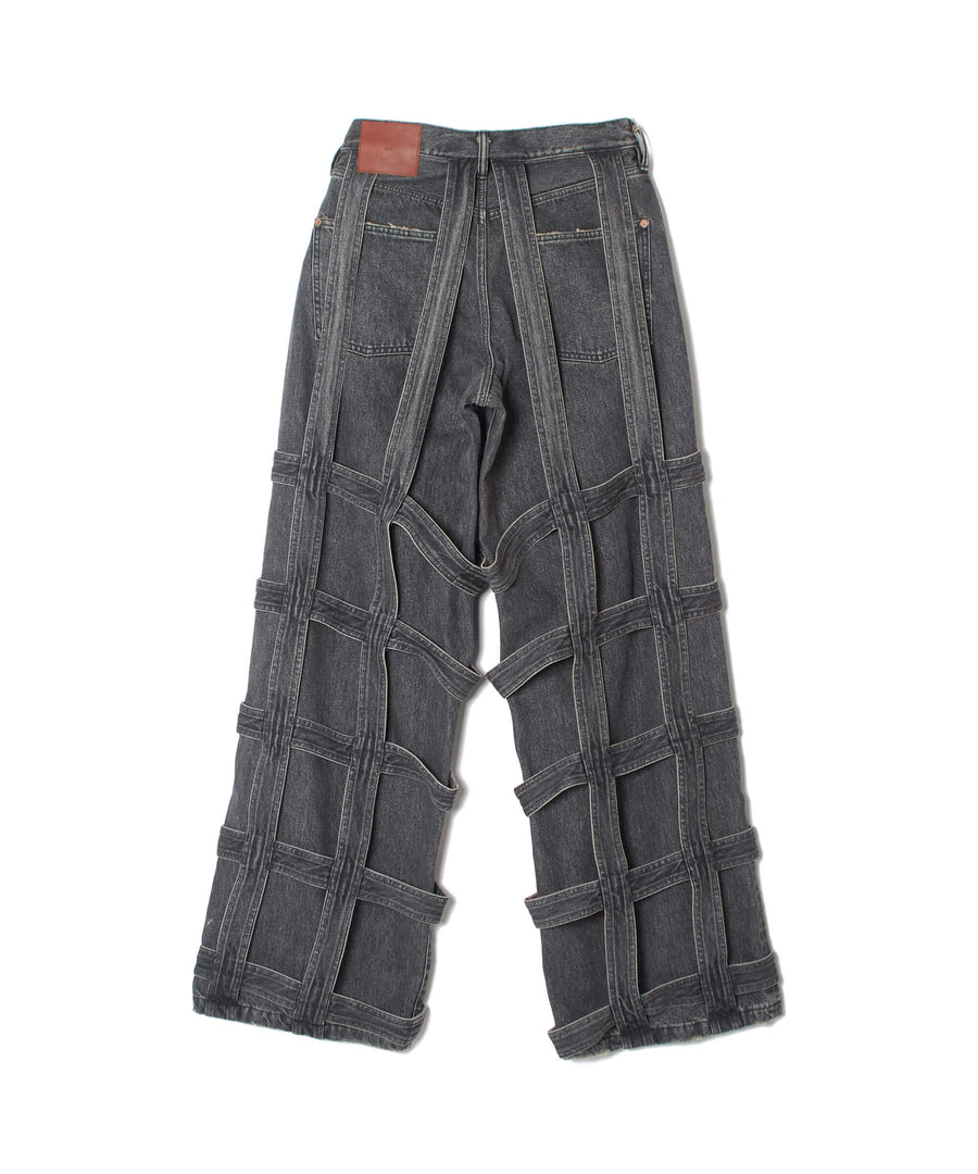 SUGARHILL  CAGED DENIM PANTS(BLACK)