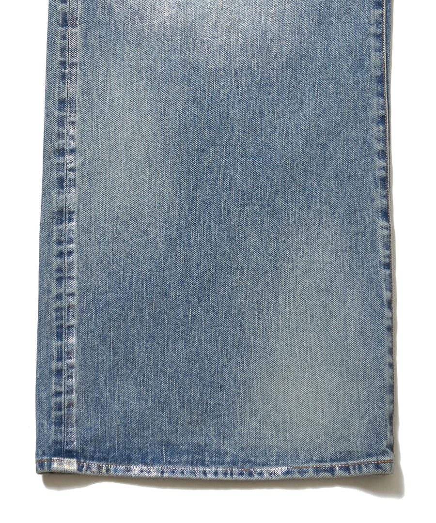 SUGARHILL  FOILED DENIM TROUSERS WIDE CUT(INDIGO)