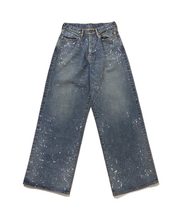 SUGARHILL  MOLDED DENIM TROUSERS WIDE CUT(INDIGO)