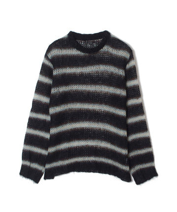 SUGARHILL  MOHAIR STRIPE PULLOVER(MINT STRIPE)